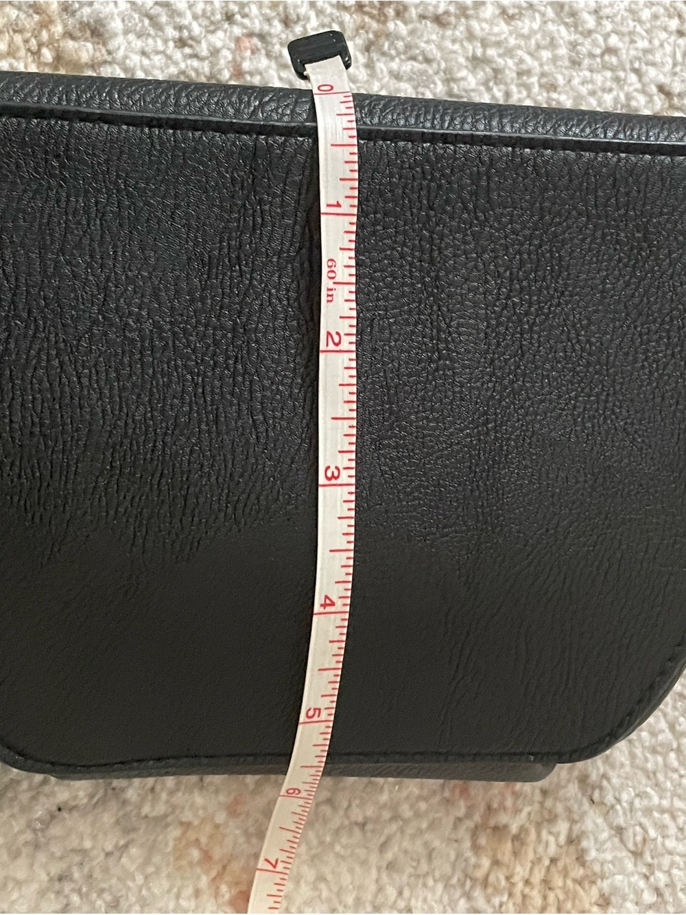 Faux Black Leather Belt Bag - Minimalist Everyday Carry - Picture 6 of 9